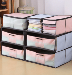 Foldable storage box for clothes